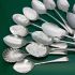 Bulk Lot 17x Old English Pattern Jam & Cream Spoons - Silver Plated/ns- Antique (#61756) 2