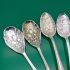 7x Berry Bowl Jam Spoons - Bead Pattern - Silver Plated / Ns Antique (#61757) 2