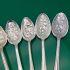 7x Berry Bowl Jam Spoons - Bead Pattern - Silver Plated / Ns Antique (#61757) 3