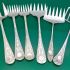 Bulk Lot Of 22 Shield Pattern Pickle Sardine Forks Jam Spoons Silver Plated (#61759) 7
