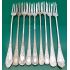 Bulk Lot Of 22 Shield Pattern Pickle Sardine Forks Jam Spoons Silver Plated (#61759) 8