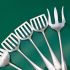 Hanoverian Pattern Small Serving Forks & Spoons Silver Plated Antique (#61760) 3