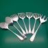 Hanoverian Pattern Small Serving Forks & Spoons Silver Plated Antique (#61760) 4