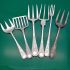 Venetian Pattern Bulk Lot Of 25 Small Serving Forks & Jam Spoons Silver Plated (#61761) 6
