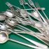 Bulk Lot Of 26 Old English Pattern Pickle Forks & Sporks - Silver Plated / Ns (#61766) 2