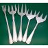 Bulk Lot Of 38 Reed & Ribbon Pattern Pickle Meat Sardine Forks Silver Plated (#61767) 9