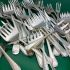 Bulk Lot Of 37 Zigzag Pattern Pickle Meat Sardine Forks Silver Plated (#61768) 2