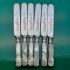 Carved Mother Of Pearl Handle Dessert Cutlery Set Silver Plated Antique (#61774) 6