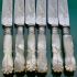 Carved Mother Of Pearl Handle Dessert Cutlery Set Silver Plated Antique (#61774) 7
