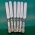 Carved Mother Of Pearl Handle Dessert Cutlery Set Silver Plated Antique (#61774) 8