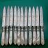 Mother Of Pearl Handled 22 Piece Silver Plated Fruit Dessert Cutlery Set Antique (#61775) 4