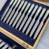 Mother Of Pearl Handled 22 Piece Silver Plated Fruit Dessert Cutlery Set Antique (#61775) 9