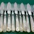 Mother Of Pearl Handle Fish Cutlery Set Silver Plated Hutton 1926 #1 (#61777) 2