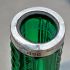 Sterling Silver Rimmed Green Tinted Glass Stem Vase 1901 Antique (#61782) 5