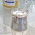 Antique Novelty Milk Churn Mustard Pot  & Spade Spoon - Silver Plated (#61793) 2