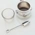 Antique Novelty Milk Churn Mustard Pot  & Spade Spoon - Silver Plated (#61793) 5