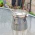 Antique Novelty Milk Churn Mustard Pot  & Spade Spoon - Silver Plated (#61793) 6