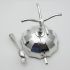 Art Deco Silver Plated Pedestal Sugar Bowl & Tongs Gladwin Sheffield (#61840) 5