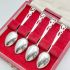 Four Nations Sterling Silver Demitasse Spoons Cased Purvey Edinburgh 1963 (#61854) 4