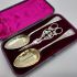 Beautiful Victorian Grape Scissors & Spoons Cased Set Silver Plated (#61855) 7