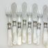 Cased Mother Of Pearl Handled Fish Cutlery Set Silver Plated Epns (#61856) 3