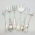 Aesthetic Movement Etc Bread & Meat Serving Forks Silver Plated Antique (#61876) 2