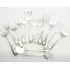 14x Ornate Meat Bread Sardine Serving Forks - Silver Plated - Antique Epns (#61880) 2