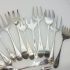 14x Ornate Meat Bread Sardine Serving Forks - Silver Plated - Antique Epns (#61880) 8