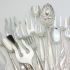 Good Bulk Assortment Of 22 Servers Serving Forks Spoons Silver Plated (#61882) 6