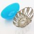 Ornate Antique Sugar Basket With Pale Blue Glass Liner Silver Plated (#61895) 3