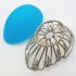 Ornate Antique Sugar Basket With Pale Blue Glass Liner Silver Plated (#61895) 4