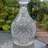 Superb Quality Hobnail Cut Glass & Stepped Ring Neck Decanter Antique (#61898) 2