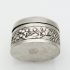 White Metal Silver Pill Box Repousse Work (#61908) 2