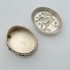 White Metal Silver Pill Box Repousse Work (#61908) 5