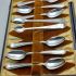 Cased Old English Bead Coffee Spoons & Tongs Set Silver Plated Epns Vintage (#61917) 2