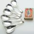 6x Old English Bead Tea Caddy Spoons - Silver Plated Epns / Ns - Antique (#61945) 8