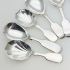 6x Fiddle Pattern Tea Caddy Spoons Epns Silver Plated Antique (#61948) 2