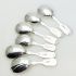 6x Fiddle Pattern Tea Caddy Spoons Epns Silver Plated Antique (#61948) 3