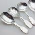 6x Fiddle Pattern Caddy Spoons Inc Old Sheffield Plate Silver Plated Antique (#61949) 3