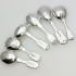 6x Fiddle Pattern Caddy Spoons Inc Old Sheffield Plate Silver Plated Antique (#61949) 4