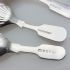 6x Fiddle Pattern Caddy Spoons Inc Old Sheffield Plate Silver Plated Antique (#61949) 7