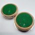 Pair Of Silver On Copper Wine Bottle Coasters - Silver Plated - Vintage (#61968) 4
