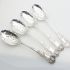 Kings Pattern - 4x Repousse Bowl Serving Spoons Silver Plated Epns (#61972) 6