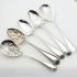 Bead Pattern 5x Berry Bowl Serving Spoons Silver Plated Epns (#61977) 2
