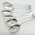 6x Old English Repousse Bowl Serving Spoons - Silver Plated Epns (#61979) 7