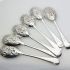 6x Zigzag Pattern Berry Bowl Serving Spoons Silver Plated Epns (#61980) 4