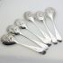 6x Zigzag Pattern Berry Bowl Serving Spoons Epns Silver Plated (#61981) 5