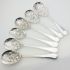 6x Zigzag Pattern Berry Bowl Serving Spoons Epns Silver Plated (#61981) 7