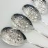 6x Old English Thread Berry Bowl Serving Spoons Epns Silver Plated (#61983) 3