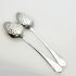 2x Floral Handle Berry Bowl Serving Spoons Silver Plated Epns Old English (#61989) 4